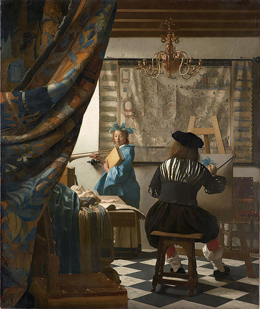 図26-3──フェルメール〈絵画芸術〉1664〜65ごろ。（「絵画芸術（フェルメールの絵画）」Wikipedia）