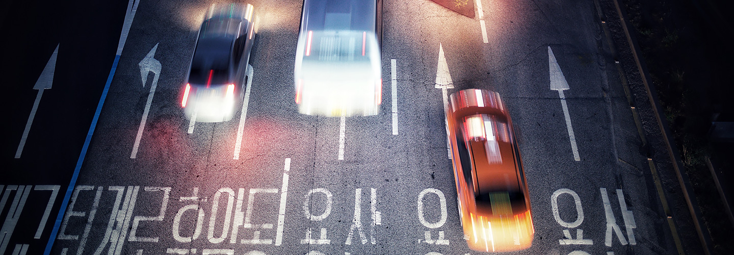 韓国　トラフィック　道路　イメージ