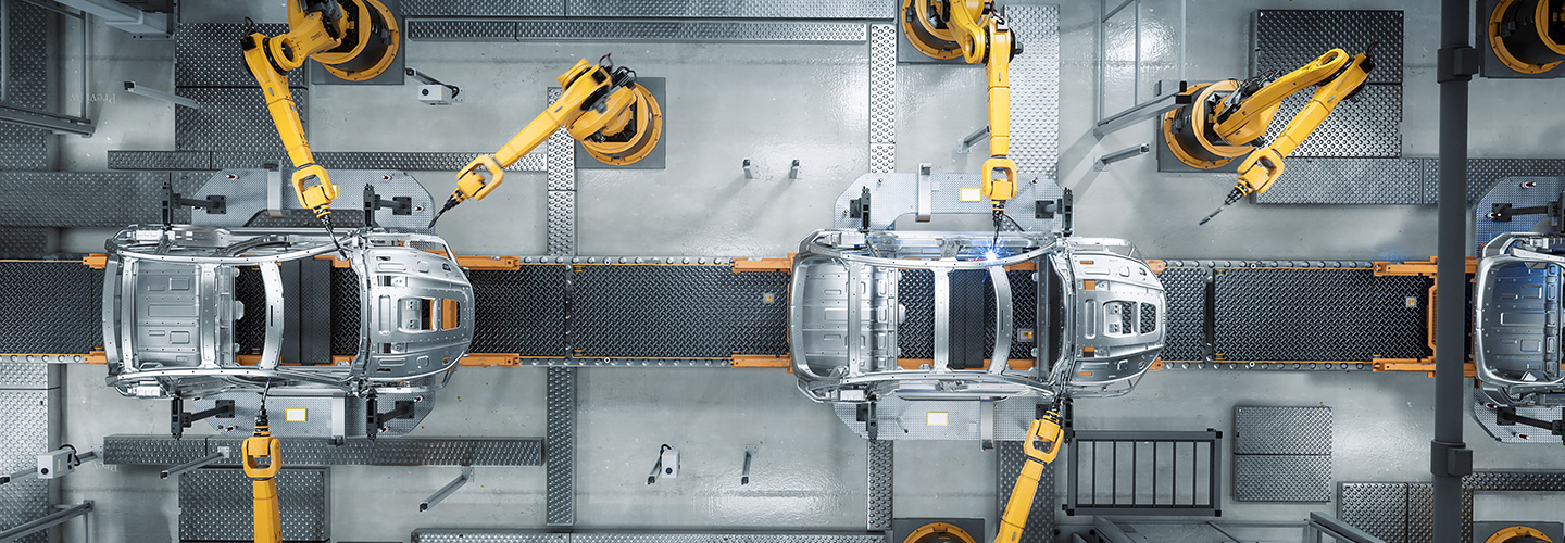 工場　ロボット　ベルトコンベア　イメージ