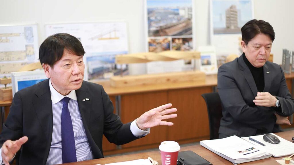 木造高層化を独自のKES構法と耐火技術で実現し、「木造都市」を全国に広める